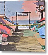 Dory Fishing Fleet -newport Beach Metal Print