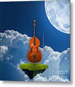 Double Bass Metal Print