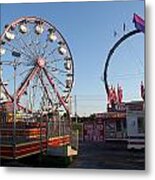 Double Hoops Metal Print