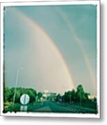 Double Rainbow 🌈 Metal Print