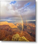 Rainbow  At Kanab Pt, Grand Canyon Metal Print