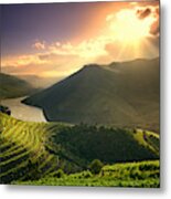 Douro River At Sunset Metal Print