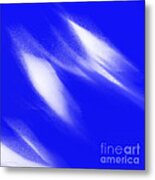 Doves In Flight Abstract Square Metal Print