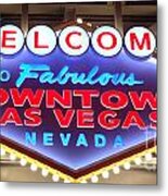 Downtown Las Vegas Baby Metal Print