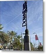 Downtown Street Metal Print