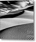 Dramatic Dunes In Black And White Metal Print