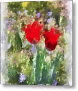 Dressed In Red Metal Print