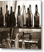 Drink And Sew Metal Print