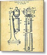 Drink Mixer Patent From 1930 - Vintage Metal Print