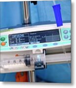 Drug Infusion Equipment Metal Print