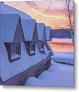 Dublin Lake Boathouse Metal Print