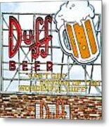 Duff Beer Sign Metal Print