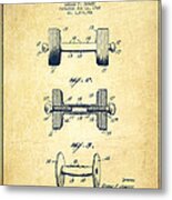 Dumbbell Patent Drawing From 1927 - Vintage Metal Print