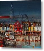 Dusk On Cobh Harbour Cork Metal Print