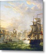 Dutch And English Fleets Metal Print