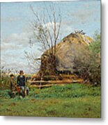 Early Autumn In The Village Metal Print