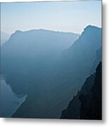 Early Morning Fog Over Crater Lake Metal Print