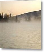 Early Morning Mist On Boya Lake Metal Print