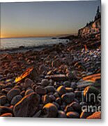Early Morning On A Stone Beach Metal Print