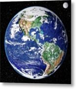 Earth From Space Metal Print