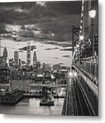 Eastbound Encounter In Black And White Metal Print
