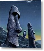 Easter Island Total Solar Eclipse Metal Print