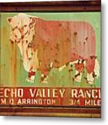 Echo Valley Ranch Stylized Metal Print