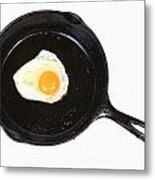Egg In The Frying Pan Metal Print