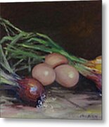 Eggs And Onions Metal Print