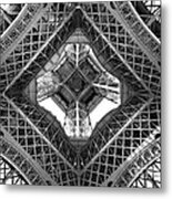Eiffel Tower Abstract, View From Below Metal Print