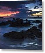 El Villar Beach Galicia Spain Metal Print