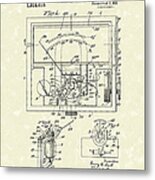 Electrical Meter 1919 Patent Art Metal Print