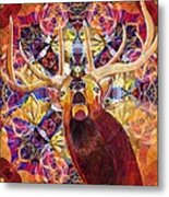 Elk Spirits In The Garden Metal Print