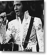 Elvis Presley Singing Metal Print