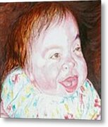 Emilie The Most Precious Handicapped Girl Metal Print