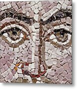 Emperor Justinian I 483-565 C.547 Ad Mosaic Detail Of 140283 Metal Print