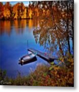 End Of The Boat Season By The Ume River Metal Print