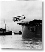 Eugene Ely Taking Off From Uss Pennsylvania Metal Print