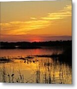 Evening At The Lake Metal Print