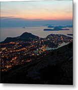Evening View Toward Dubrovnik And The Dalmatian Coast Metal Print