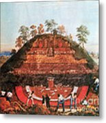 Excavation Of Indian Mound, 1850 Metal Print
