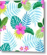 Exotic Seamless Colorful Pattern With Metal Print