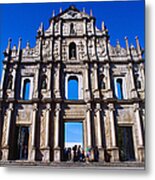 Facade Of Ruins Of Sao Paulo Metal Print