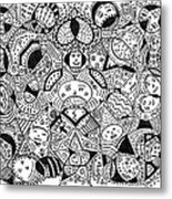Faces In The Crowd Metal Print