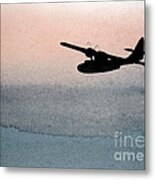 Fade Into Nothingness Pby Over Empty Sea Metal Print