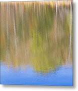 Fall Foliage Reflected In Lake Metal Print