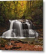 Fall Photo Of Upper Waterfall On Holly River Metal Print