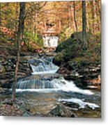 Fall Shadows Where Waters Meet Metal Print