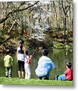 Family Fishing Metal Print