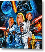 Family Guy Star Wars Metal Print